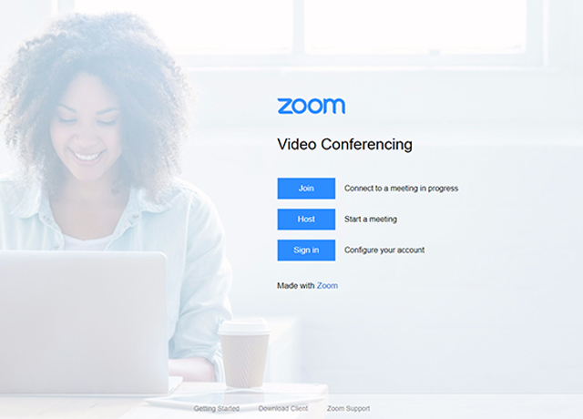 Giao diện đăng nhập Zoom 
