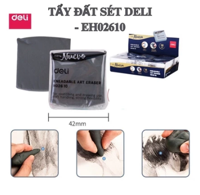 Gôm tẩy đất sét -Deli EH02610