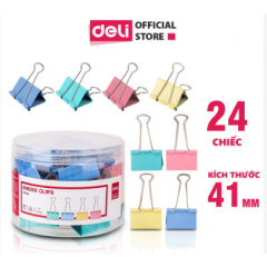 Kẹp bướm E8552A - Deli 41mm màu