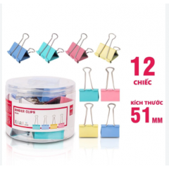 Kẹp bướm màu Deli 51mm 8551