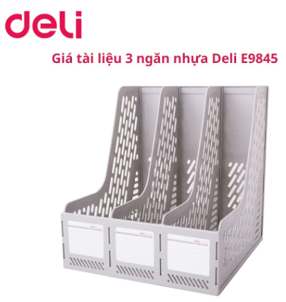 Kệ rổ 3 ngăn Deli E9845 - Xám