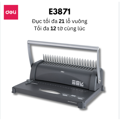 Máy đóng gáy lò xo Deli 3871
