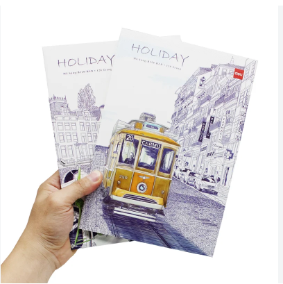 Tập sinh viên 120 trang Deli 80 gsm Holiday - kẻ ngang