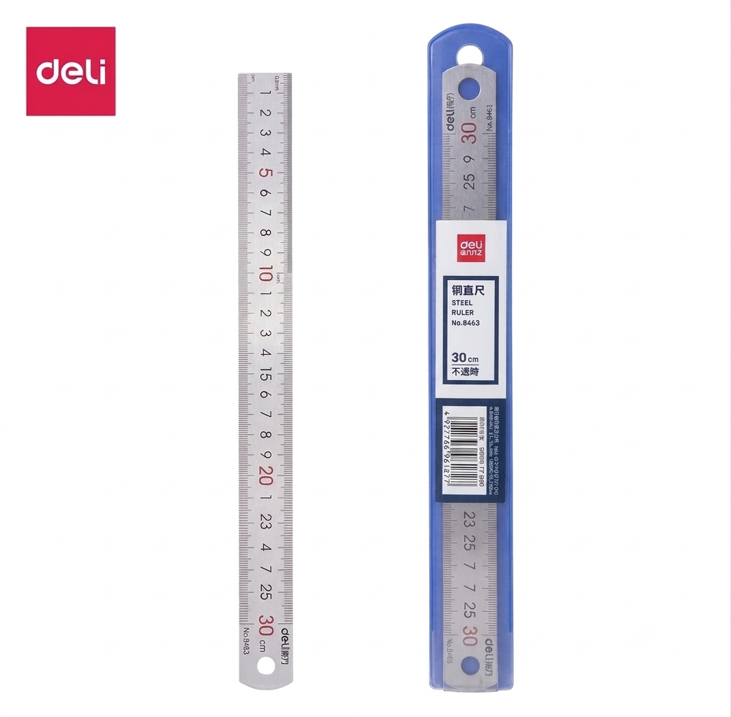 Thước kẻ sắt 30cm - Deli E8463