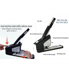 Bấm kim số lớn KW.Trio 50LX - 240 tờ chính hãng