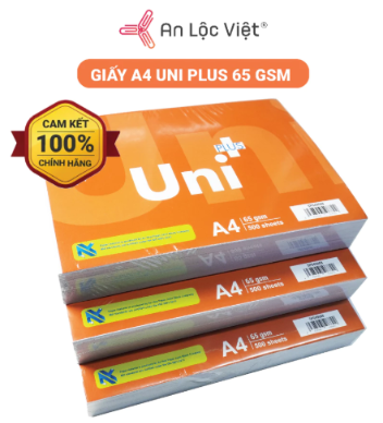 Giấy A4 Uni Plus 65 gsm màng co