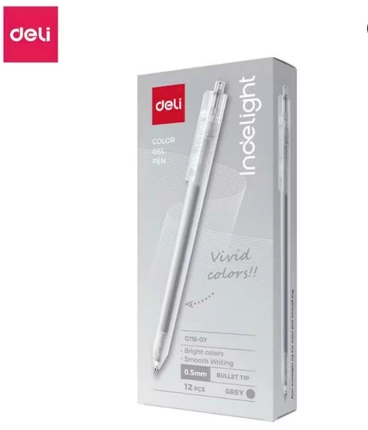 Bút Gel Deli 0.5mm - EG118-GY - Xám