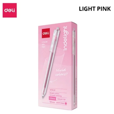 Bút Gel Deli 0.5mm - EG118-LP - Hồng sen