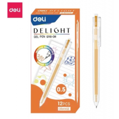 Bút Gel Deli 0.5mm - EG118-OR - Cam