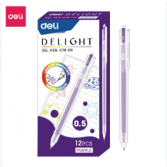 Bút Gel Deli 0.5mm - EG118-PR - Tím