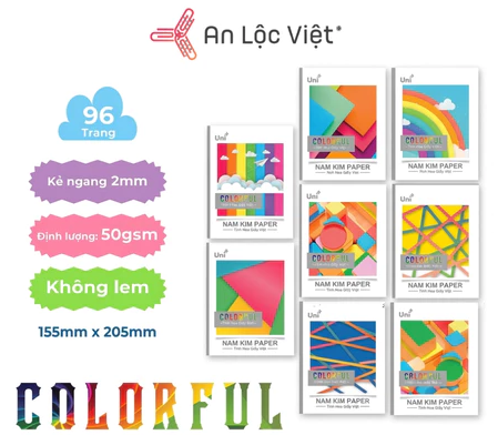Tập 96 trang Colorful 50gsm - Kẻ thường