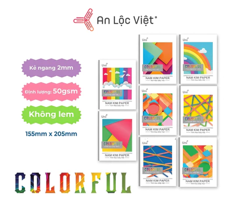 Tập 200 trang - 50 gsm - Colorful kẻ thường
