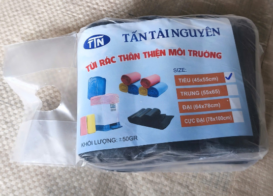 Bao rác 3 cuộn đen - tiểu