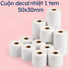 Cuộn decal nhiệt 1 tem 50x30mm x 400 tem R2-RC