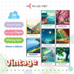 Tập 96 trang khổ lớn Vintage 70gsm - Kẻ ngang
