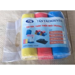 Bao rác 3 cuộn màu - trung