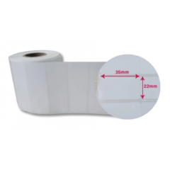 Cuộn decal nhiệt 2 tem 35x22mm x 2.000 tem R2-RC - Trắng