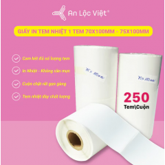 Cuộn decal nhiệt 1 tem 75 x 100 - 250 tem R2-RC