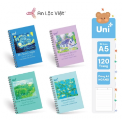 Set 4 cuốn Sổ lò xo A5 120 trang - Van Gogh