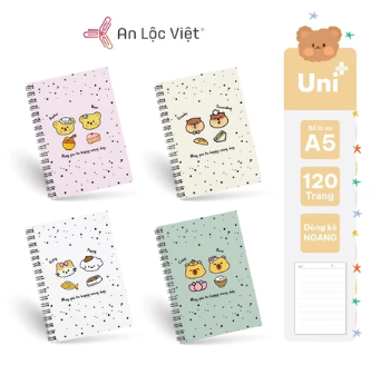 Set 4 cuốn Sổ lò xo A5 120 trang - May you happy