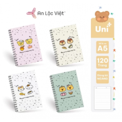 Set 4 cuốn Sổ lò xo A5 120 trang - May you happy