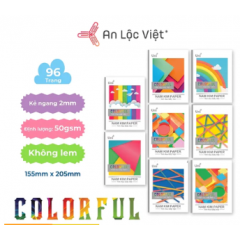 Tập 96 trang - 50 gsm - Colorful 4 ô ly